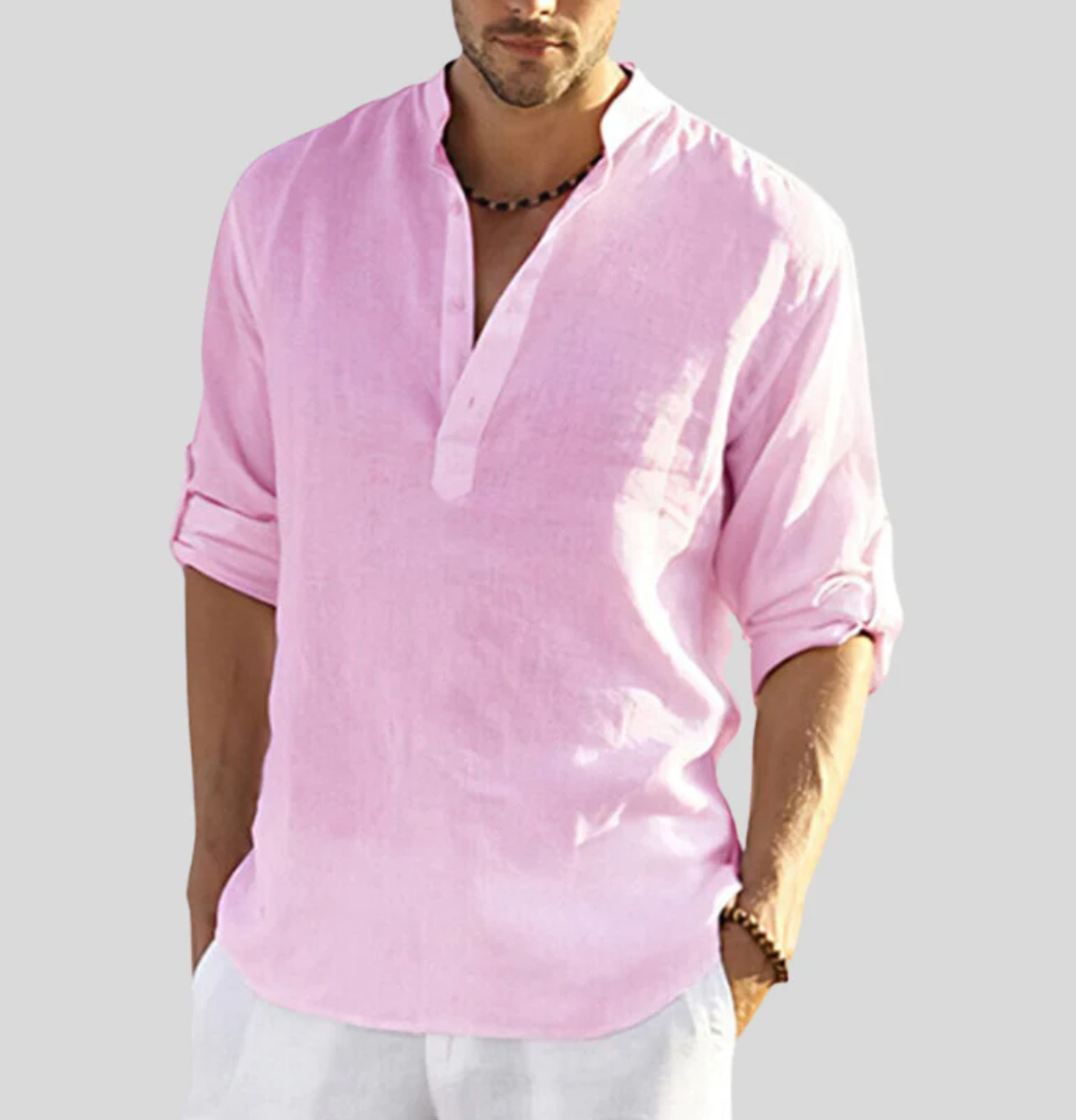 Camisa de lino transpirable para hombre, frescura y estilo natural – Menara