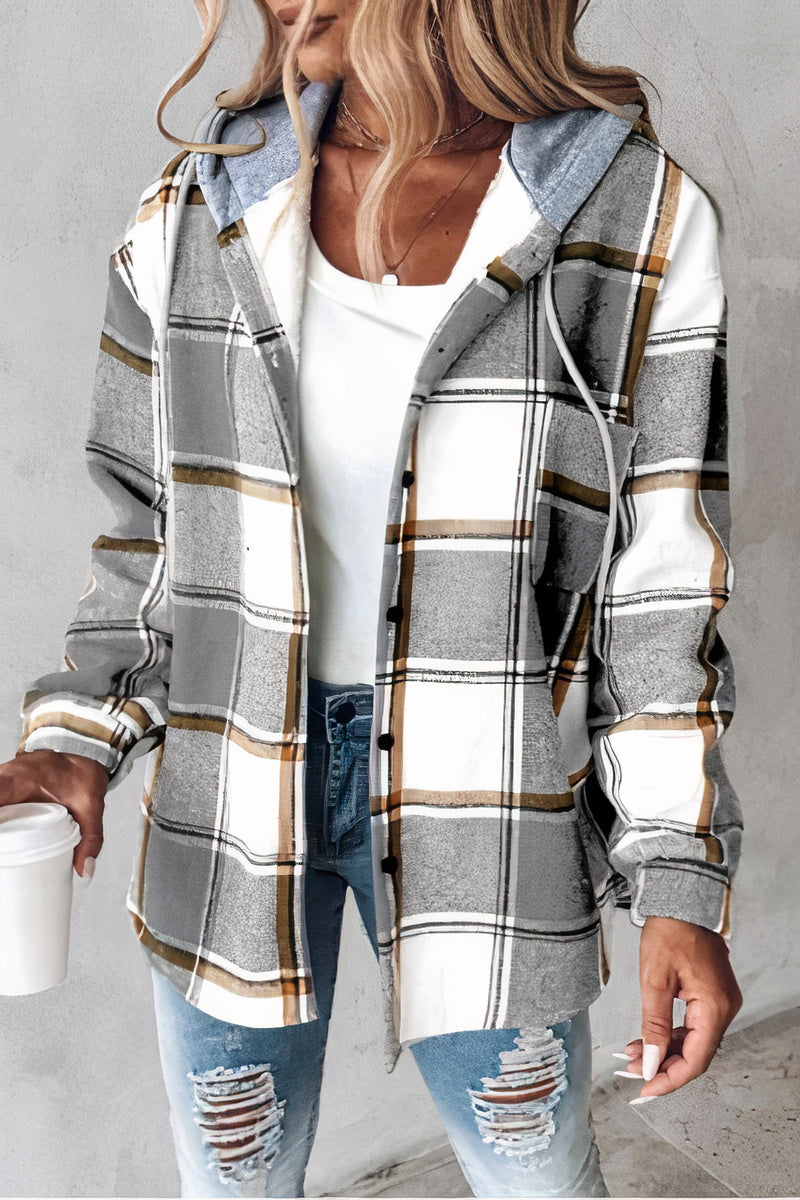 GRETEL - Cómoda chaqueta con capucha y estampado para mujeres