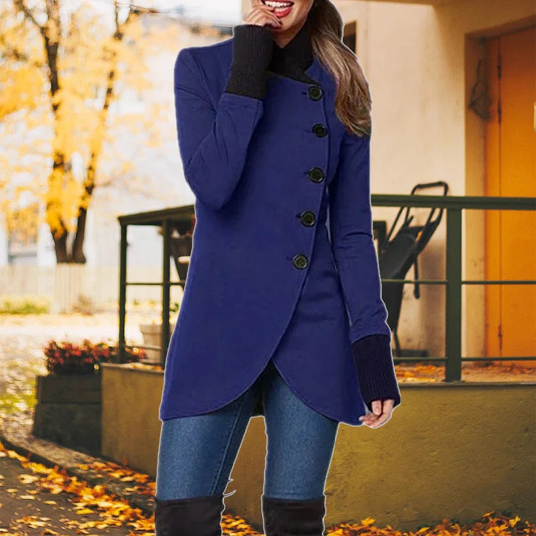 FRANCISCA – Chaqueta elegante y a la moda con cierre asimétrico para mujer