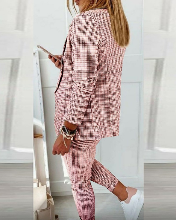 Conjunto de dos piezas para mujer con blazer y pantalón – ROZA