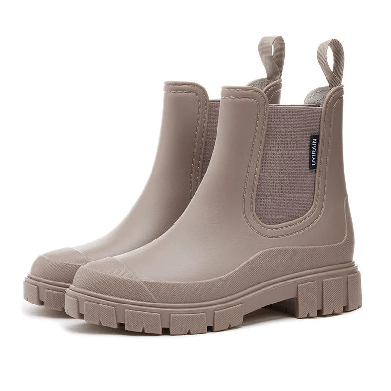 Botines de lluvia tipo Chelsea para mujer, impermeables y antideslizantes – RAINELLA