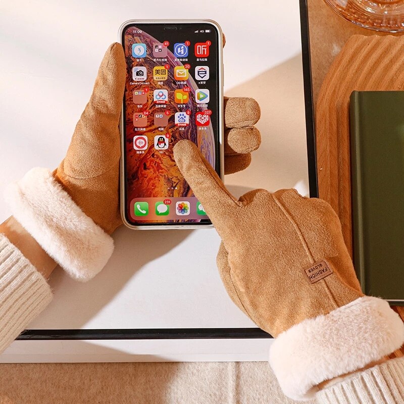 LILAC – Guantes de invierno cómodos y compatibles con pantalla táctil para mujer