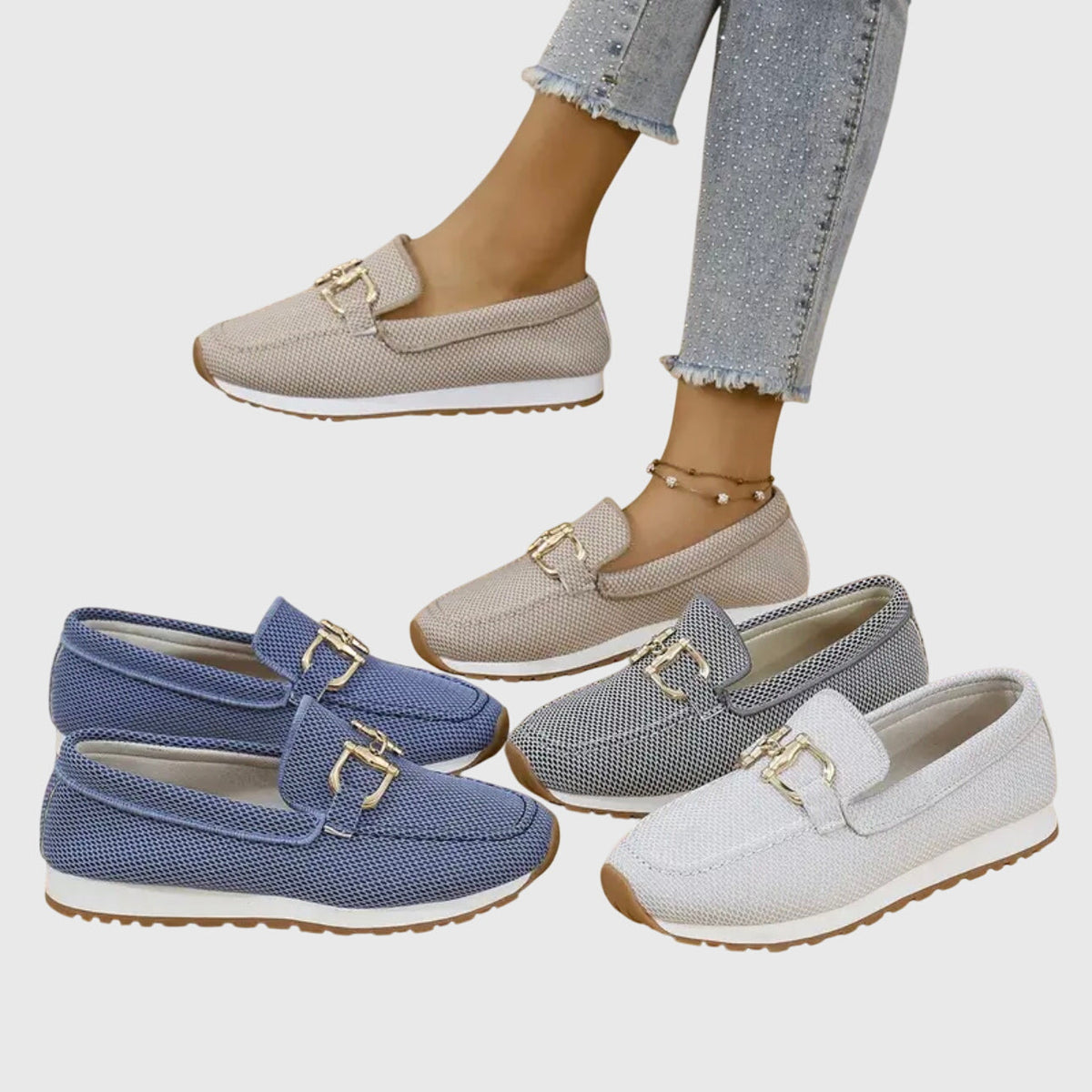 Elina – Mocasines ortopédicos de ante suave para mujer