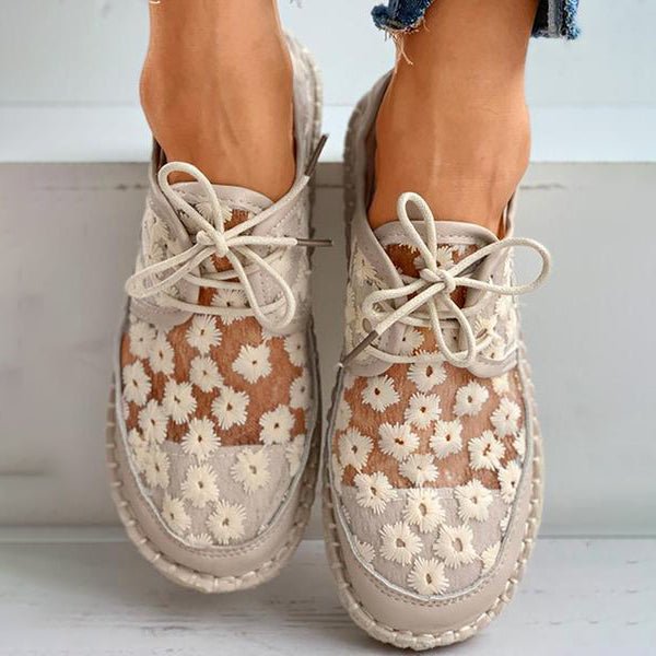 Zapatillas ortopédicas con estampado floral y soporte total – NIRELLA