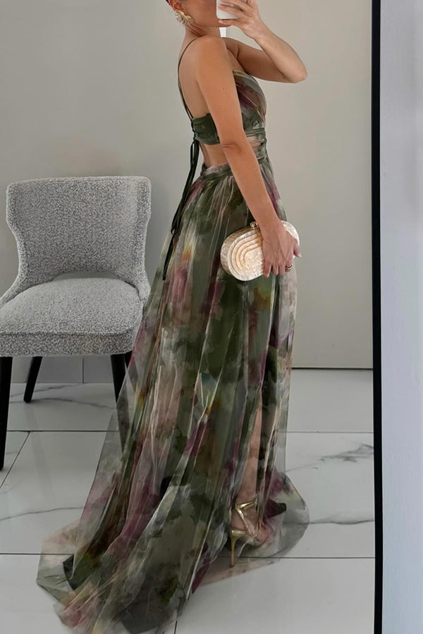 GARDENIA – Vestido largo para mujer con estampado floral