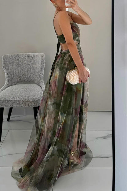 GARDENIA – Vestido largo para mujer con estampado floral
