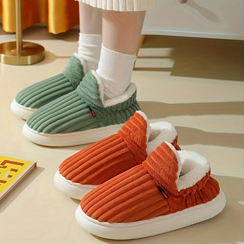 KIANNE – Zapatillas de invierno cálidas y acogedoras de felpa para mujer