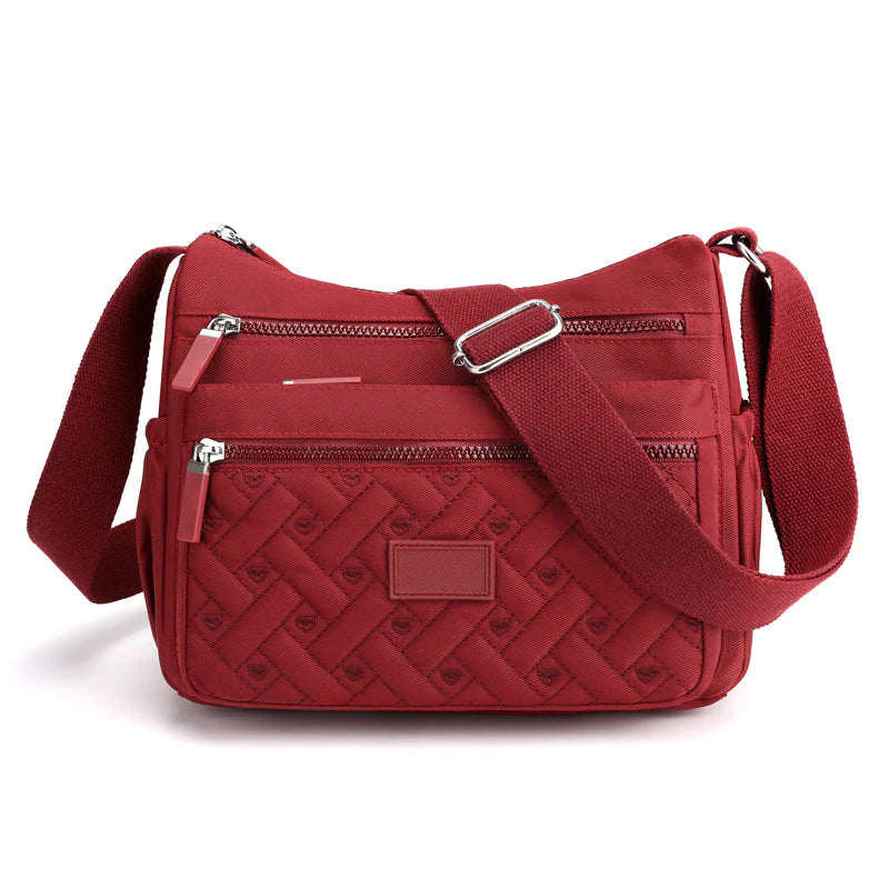 Bolso de hombro clásico y elegante con acabado lujoso – LUVINA