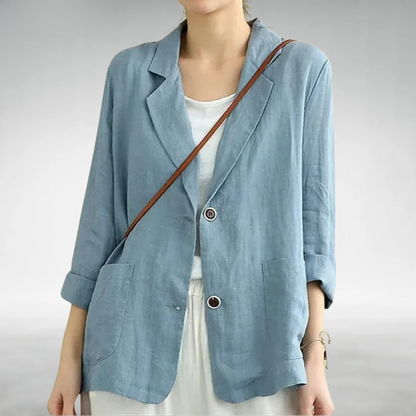 Blazer Casual de Mujer con Corte Relajado y Estilo Moderno – IMELDA