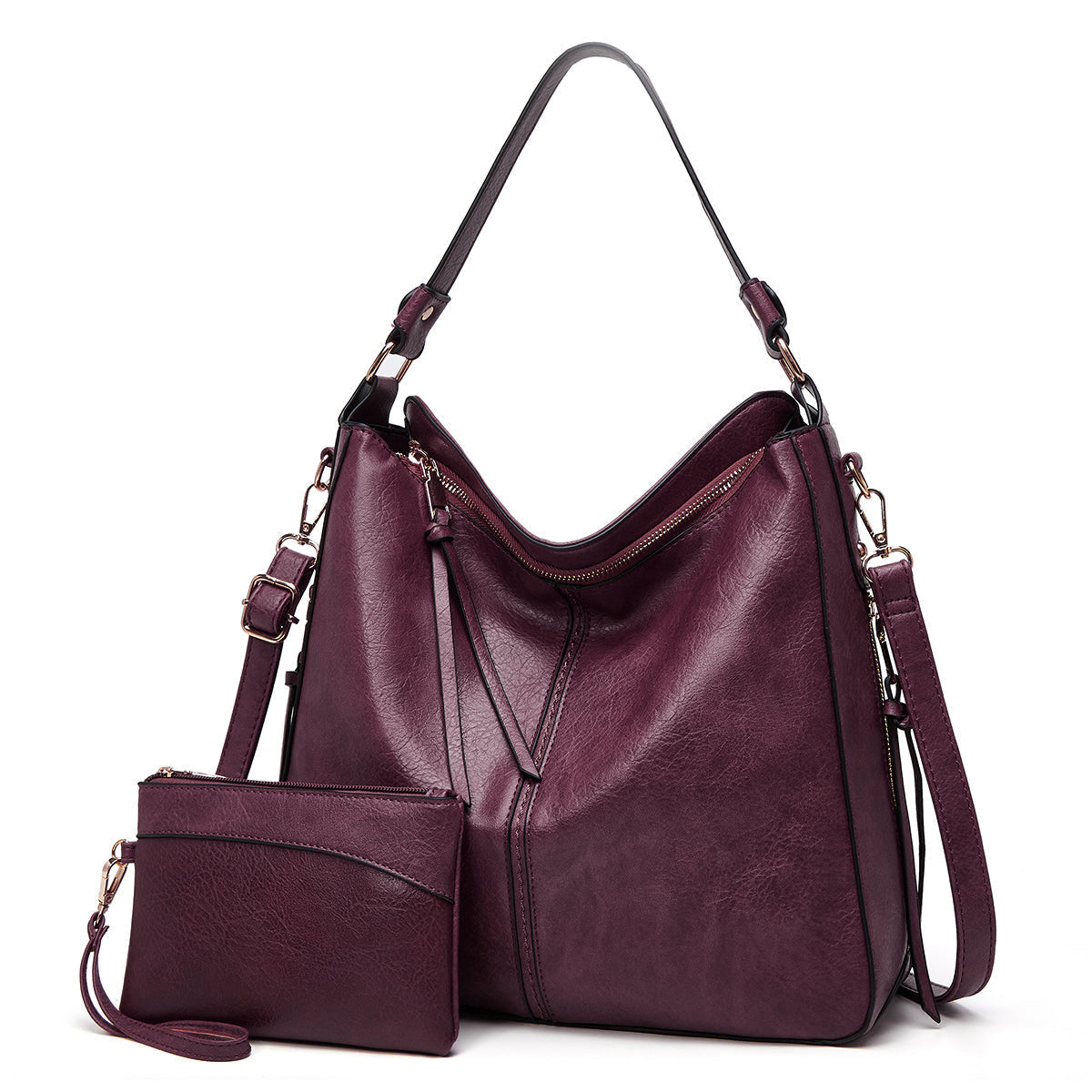 Set de bolso bandolera y minibolso de muñeca en piel sintética – LUNÈA DUO SET