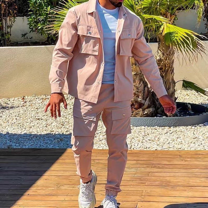 Conjunto cargo de hombre con sudadera y pantalón a juego – RYDER