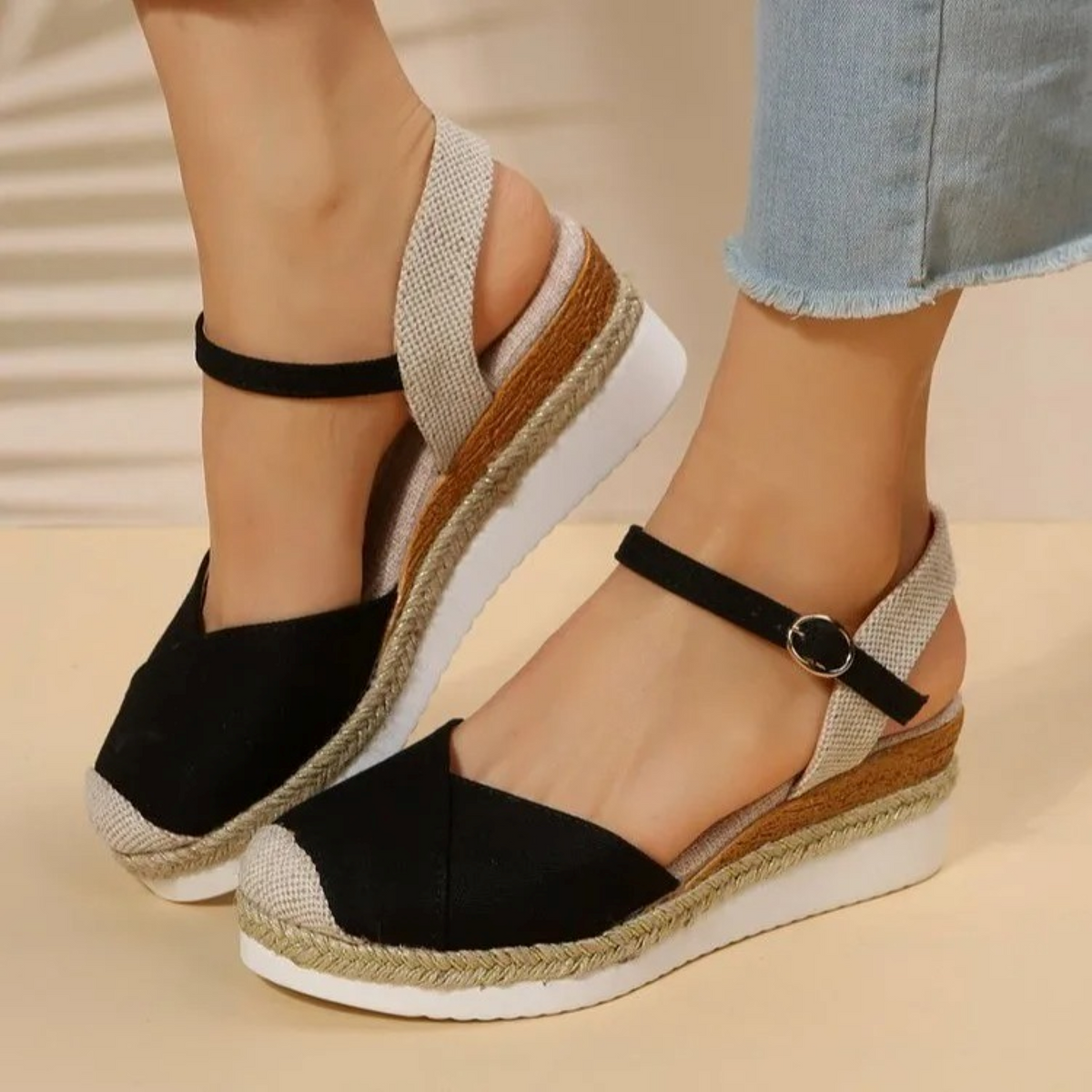Sandalias de verano para mujer con cierre de hebilla y suela cómoda – LIVARA