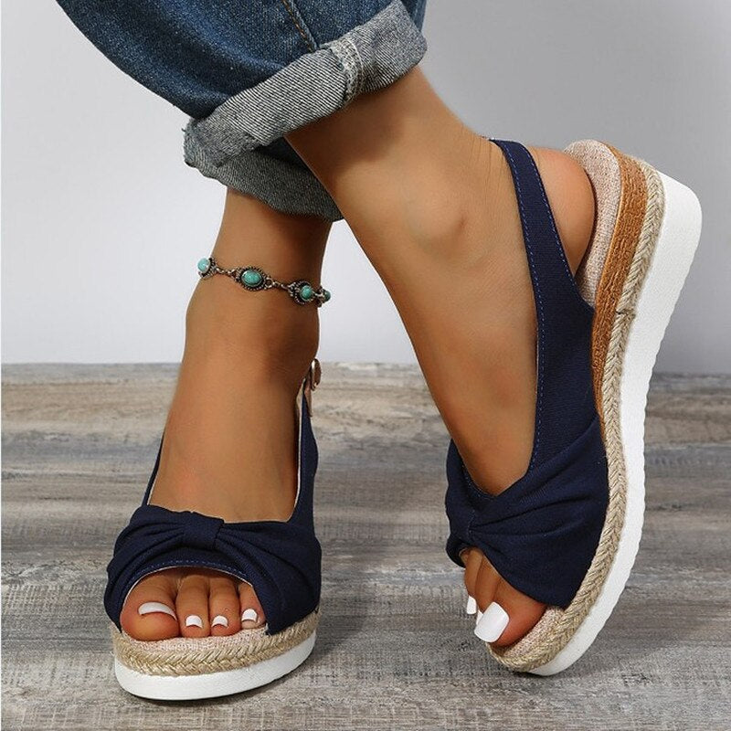 Sandalias ortopédicas de mujer con punta abierta y soporte plantar – VITALIA