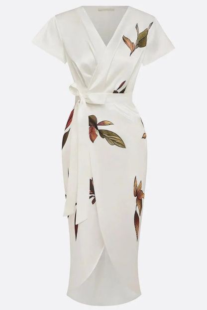 Anna – Vestido midi elegante cruzado de verano para mujer