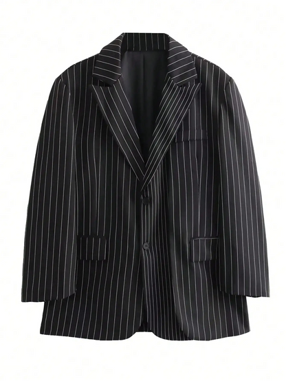 AINA - Blazer formal con rayas para mujer, perfecto para el aspecto de oficina