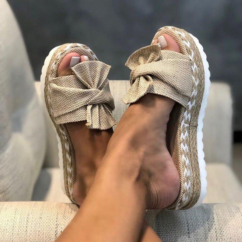 Sandalias ortopédicas con lazo elegante y diseño cómodo – BELLAAROMA