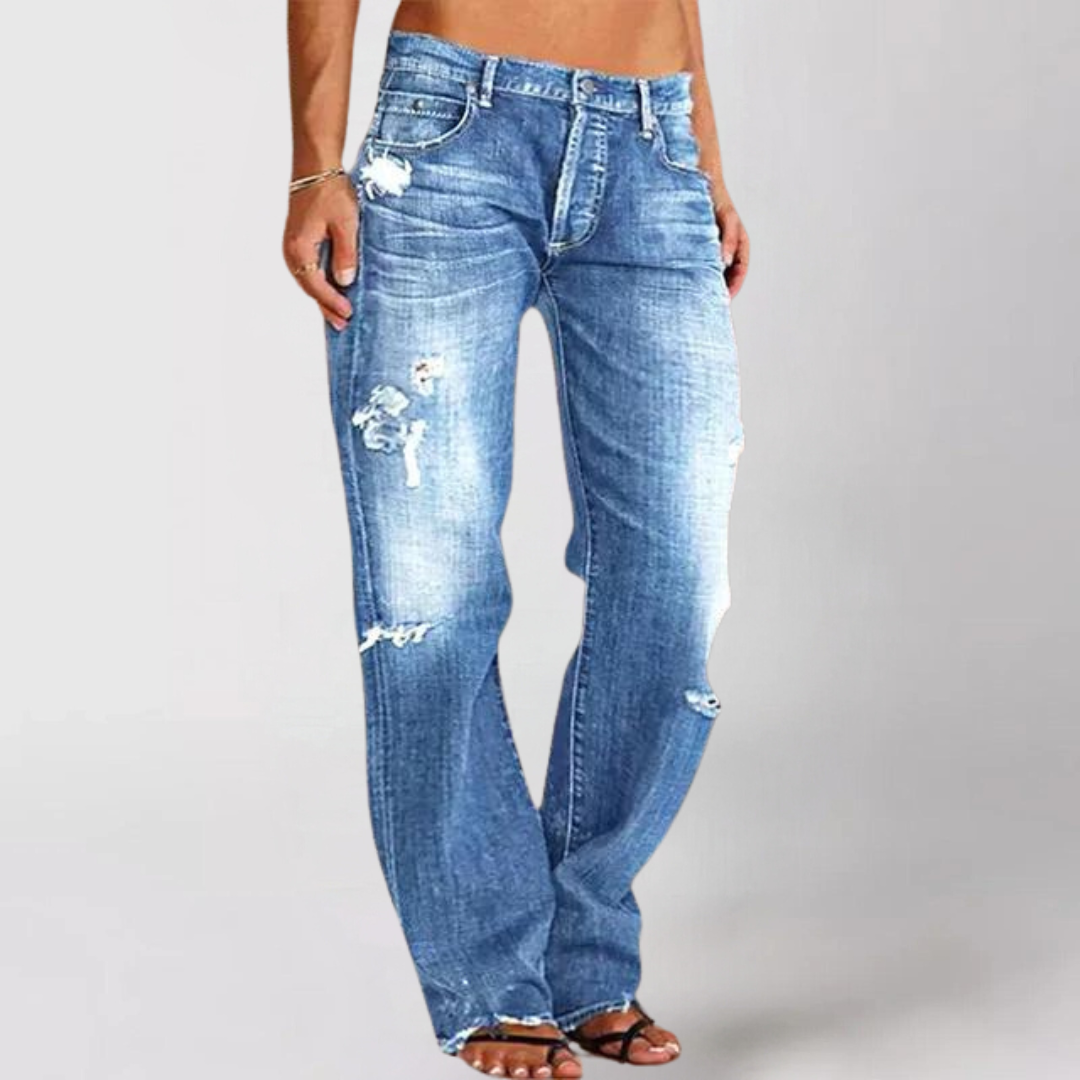 Pantalones vaqueros anchos de talle bajo y estilo relajado – AVA DENIM