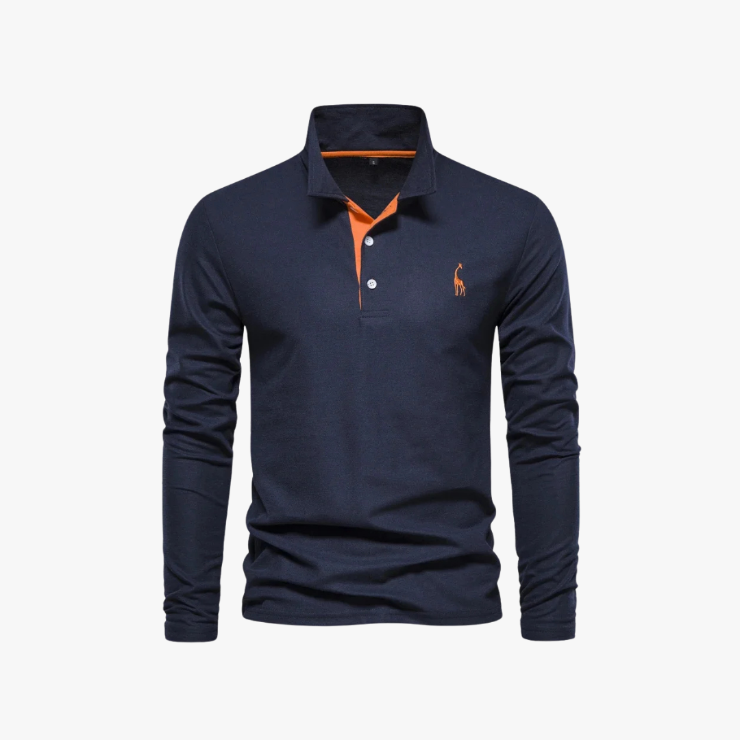 Polo de manga larga para hombre ajuste entallado – WESTLEY