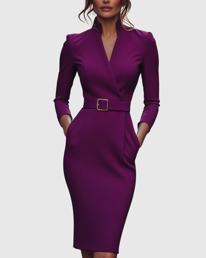 Claribel – Vestido negro refinado de fiesta para mujer