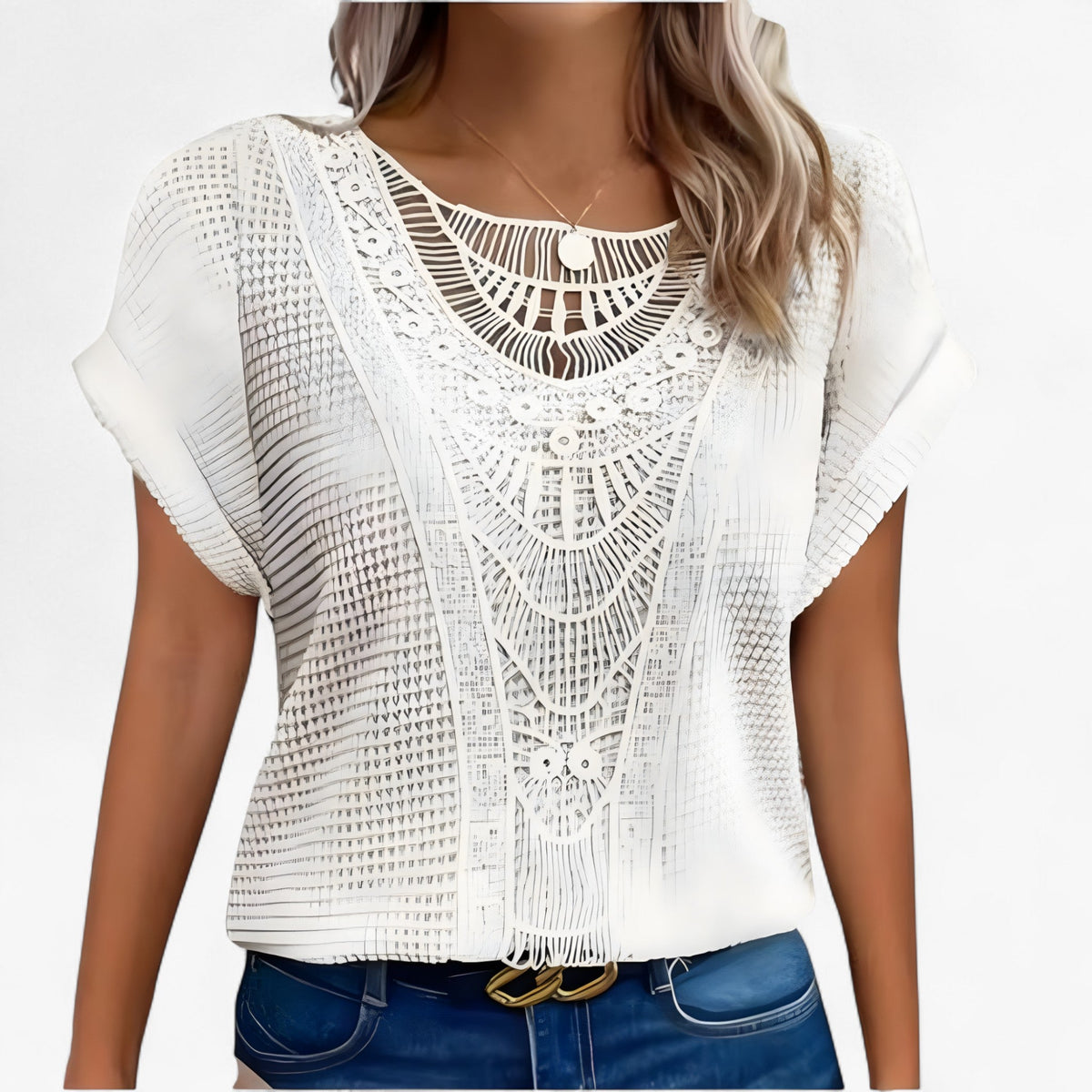 Top de encaje elegante para mujer – CÉLINE
