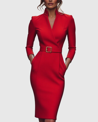 Claribel – Vestido negro refinado de fiesta para mujer