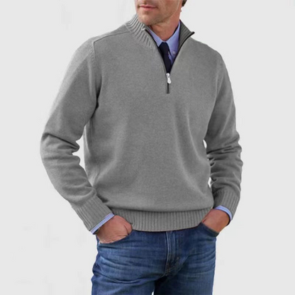 MARINER - Suéter de punto con media cremallera para hombre