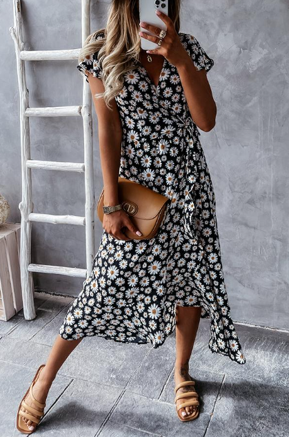 Vestido de verano para mujer con escote en V – NATIVIDAD