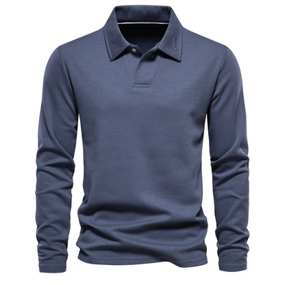 EMILIO - Camisa casual de manga larga con cuello para hombre