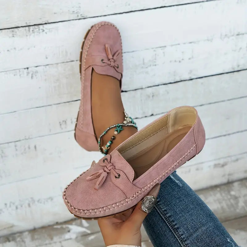 Mocasines elegantes para mujer con lazo y suela flexible – LUNIA FLEX