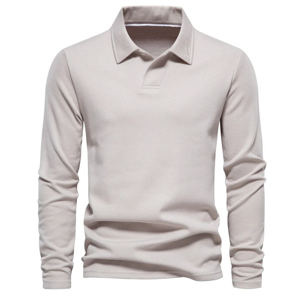 EMILIO - Camisa casual de manga larga con cuello para hombre