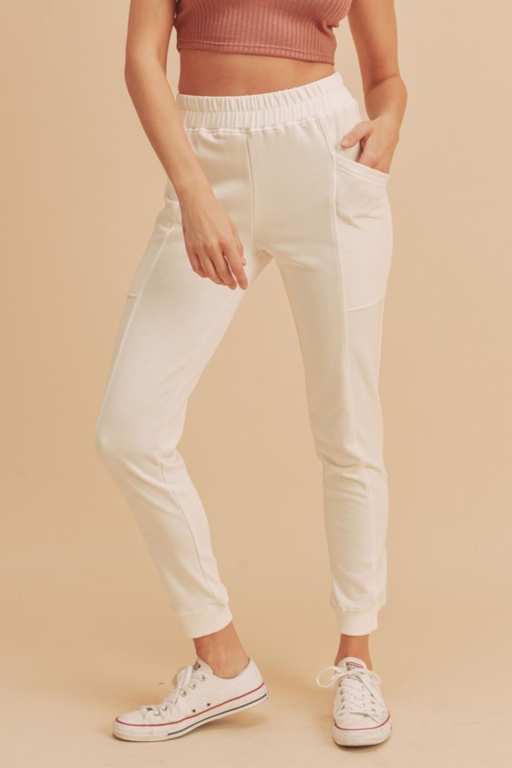 Pantalones jogger casuales con cintura y bolsillos para mujer – COMFYPANTS