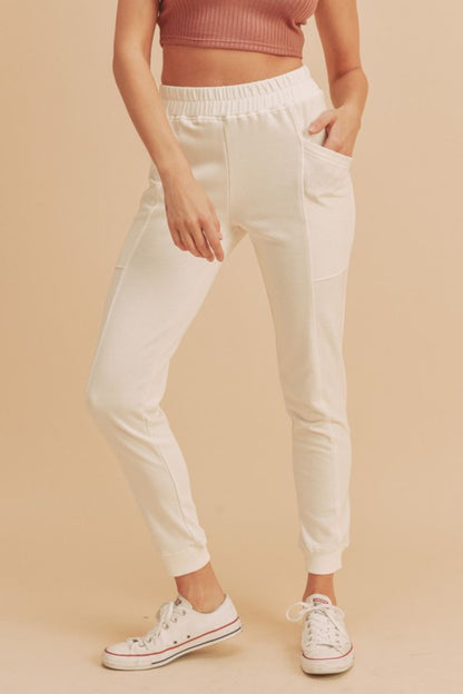 Pantalones jogger casuales con cintura y bolsillos para mujer – COMFYPANTS