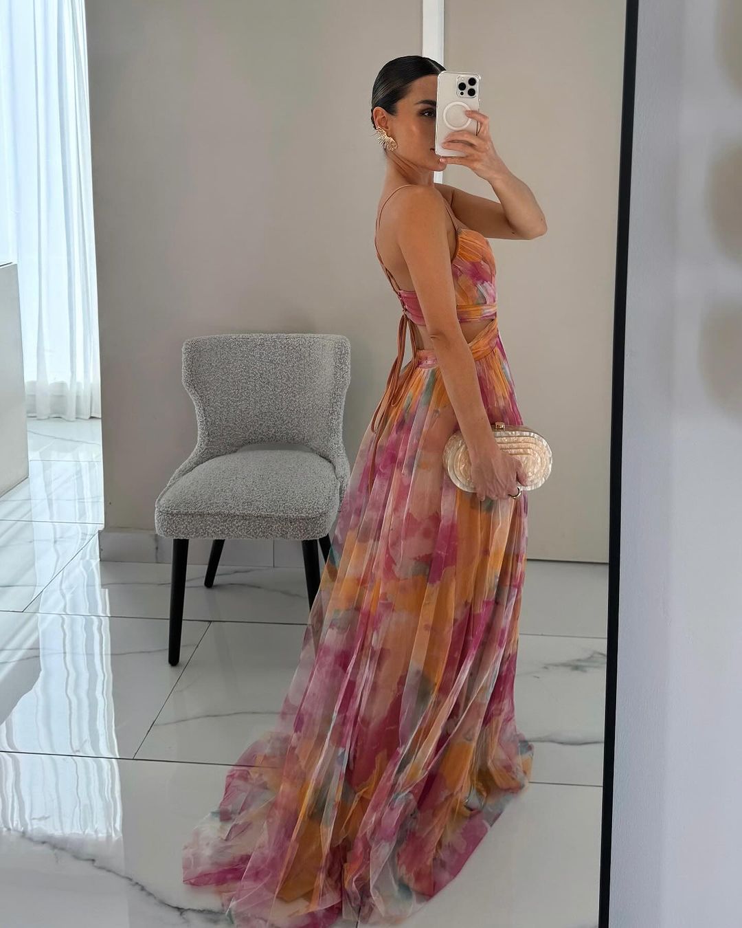 GARDENIA – Vestido largo para mujer con estampado floral