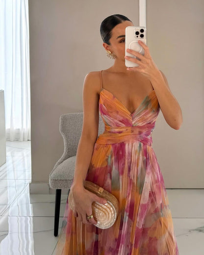 GARDENIA – Vestido largo para mujer con estampado floral