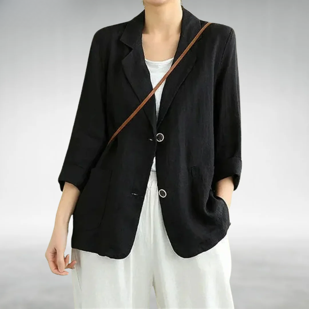 Blazer Casual de Mujer con Corte Relajado y Estilo Moderno – IMELDA