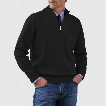 MARINER - Suéter de punto con media cremallera para hombre