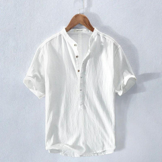 Camisa de manga corta para hombre con botones frontales – LUKE