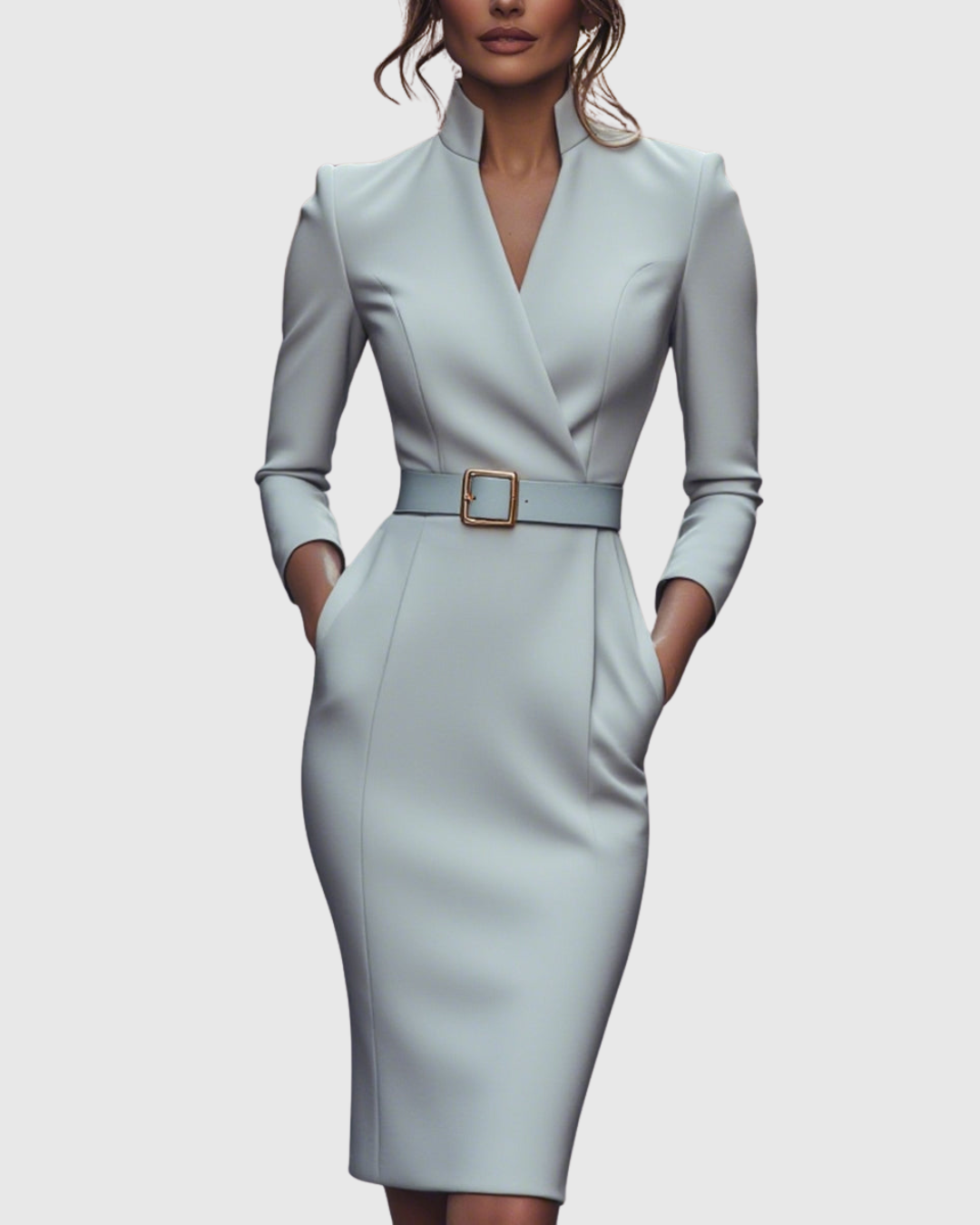 Claribel – Vestido negro refinado de fiesta para mujer