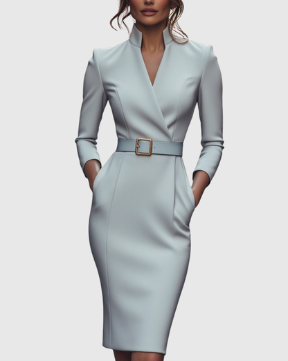 Claribel – Vestido negro refinado de fiesta para mujer