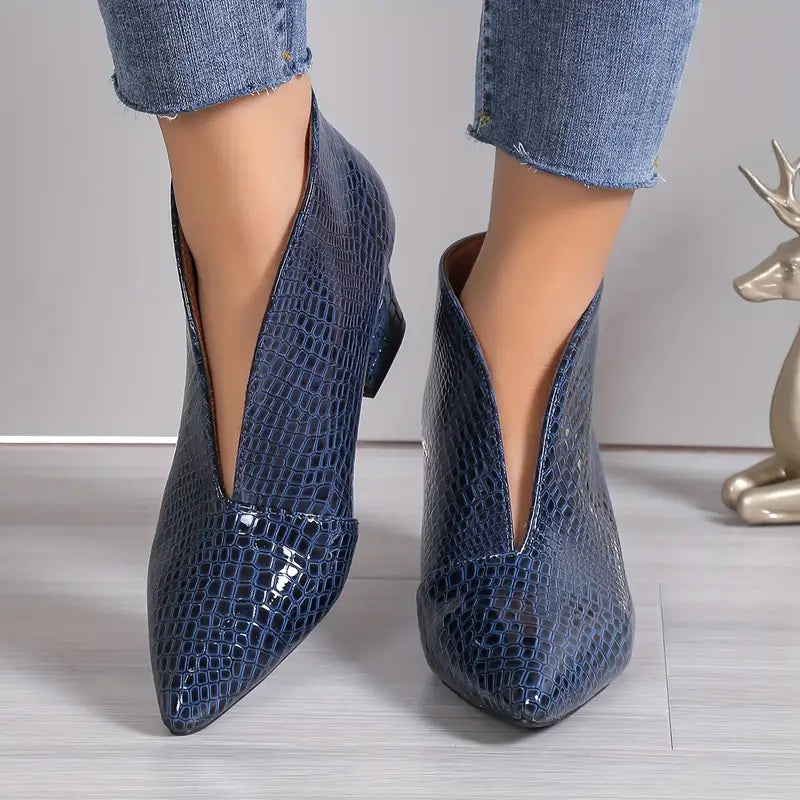 Botines de tobillo elegantes con tacón para mujer – EMMA