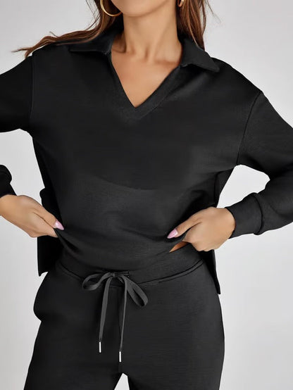 Conjunto lounge de dos piezas para mujer con tacto suave y estilo relajado – LYANA