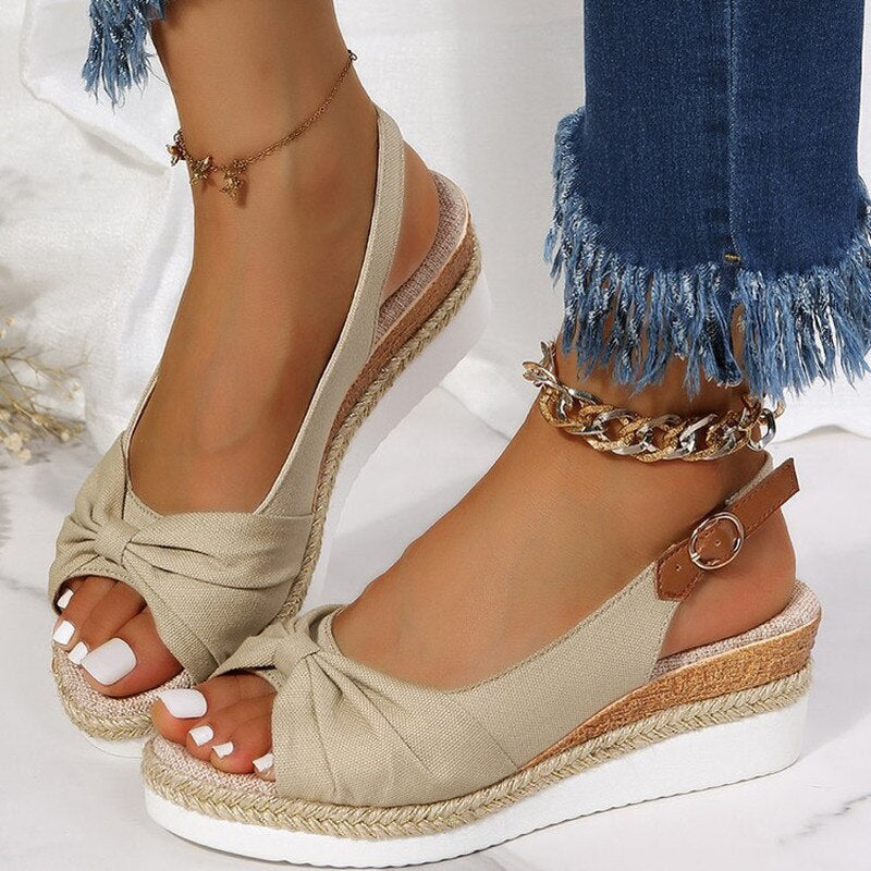 Sandalias ortopédicas de mujer con punta abierta y soporte plantar – VITALIA