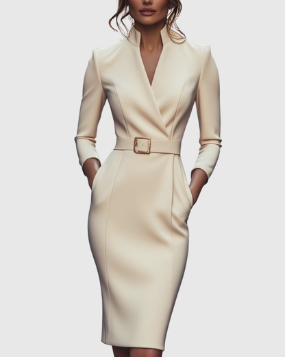 Claribel – Vestido negro refinado de fiesta para mujer