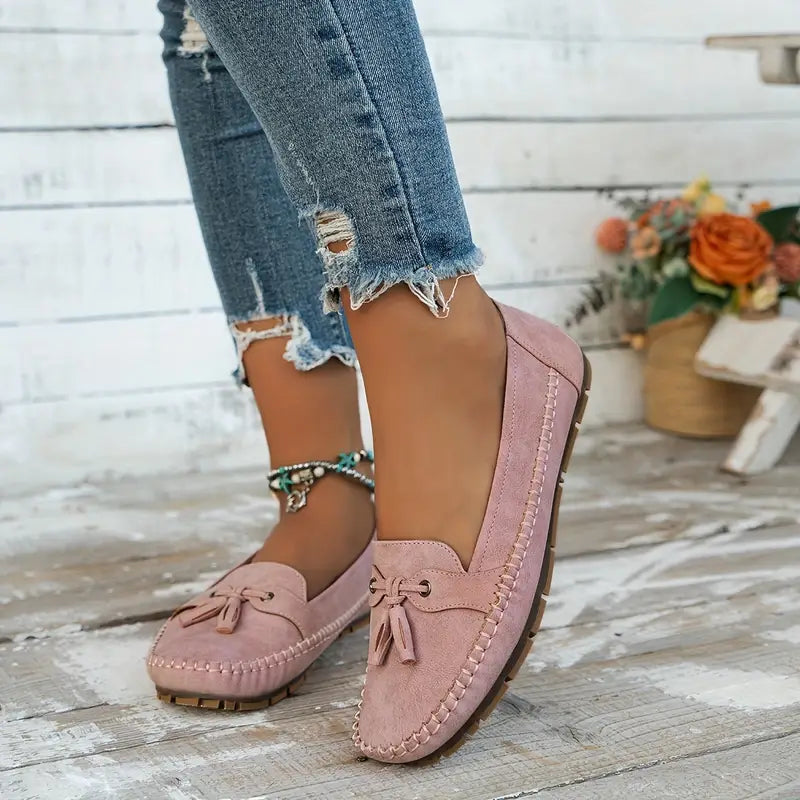 Mocasines elegantes para mujer con lazo y suela flexible – LUNIA FLEX