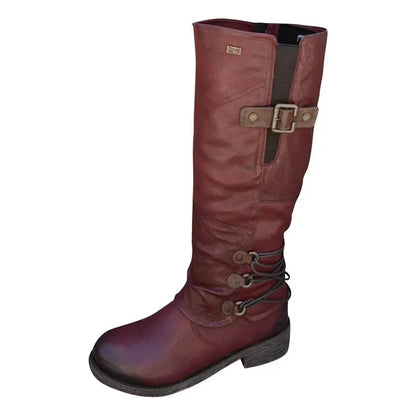 GIORGIA - Botas de invierno hasta la rodilla con tacón para mujer