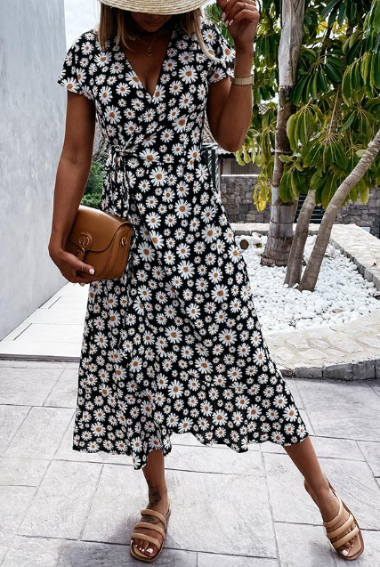 Vestido de verano para mujer con escote en V – NATIVIDAD