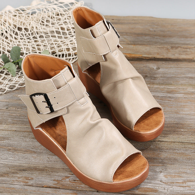 Eva - Sandalias de Cuña de Moda para Mujer en Verano