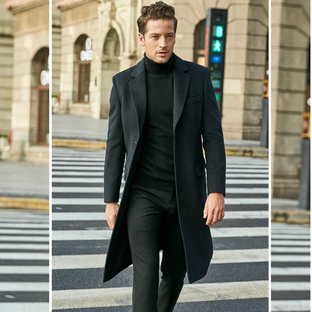 MATEO - Abrigo largo clásico para hombre