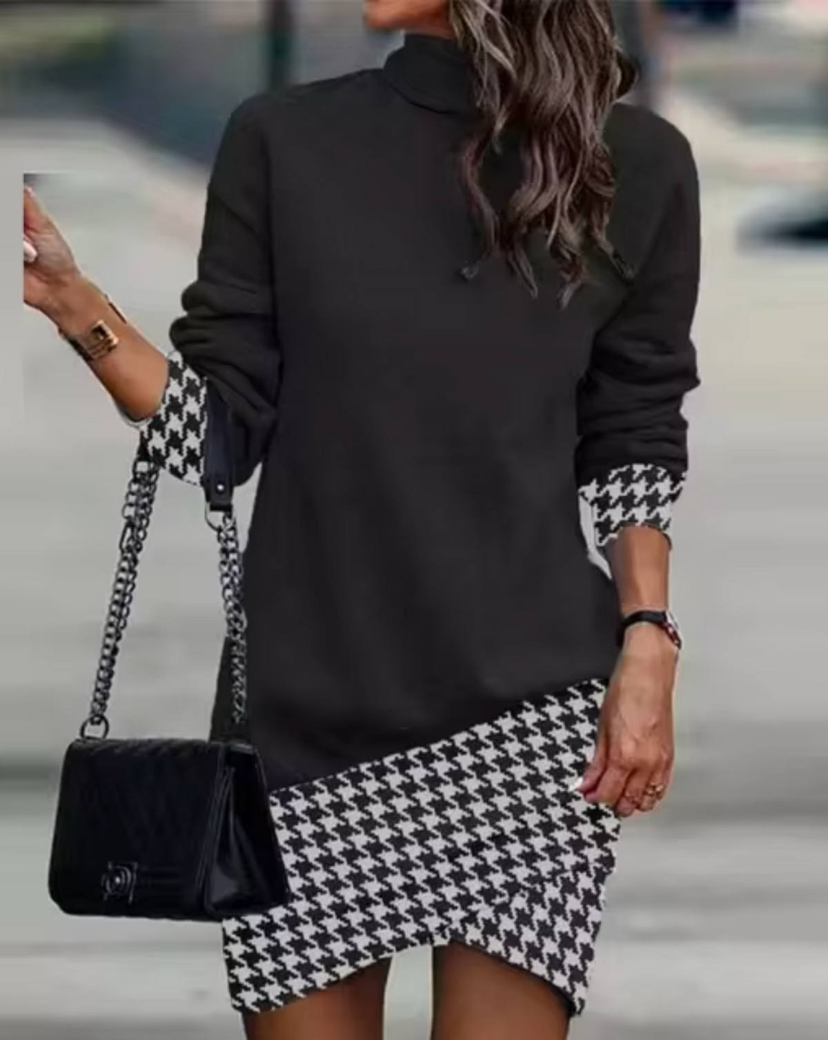 ALMA - Vestido casual con dobladillo asimétrico para mujer