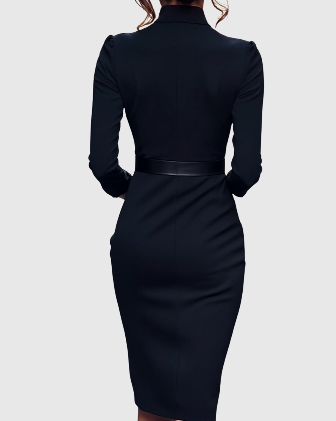 Claribel – Vestido negro refinado de fiesta para mujer